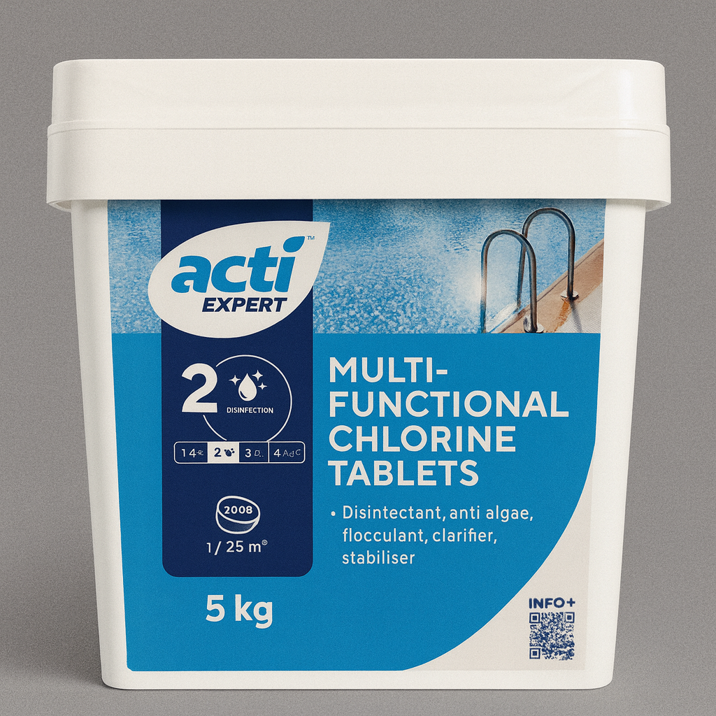Acti Multi-Functional Chlorine Tablets 5kg Large 200g Tablet