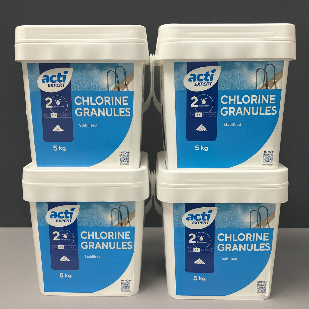 Acti Stabilised Chlorine Granules 5kg 4 PACK