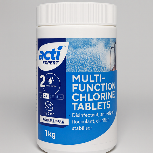 Acti Stabilised Chlorine Tablets 1kg Small 20g Tablets