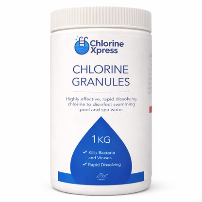 Chlorine Granules 1kg | Rapid Dissolving Pool & Hot Tub Sanitiser Pool Chemicals