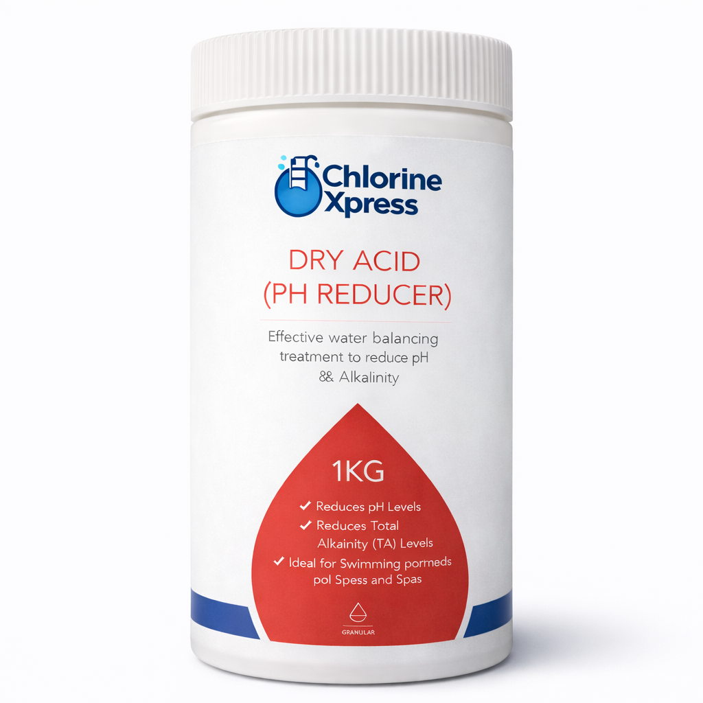 Dry Acid pH Reducer 1kg | Lowers pH & Alkalinity | Hot Tub & Pool Chemicals