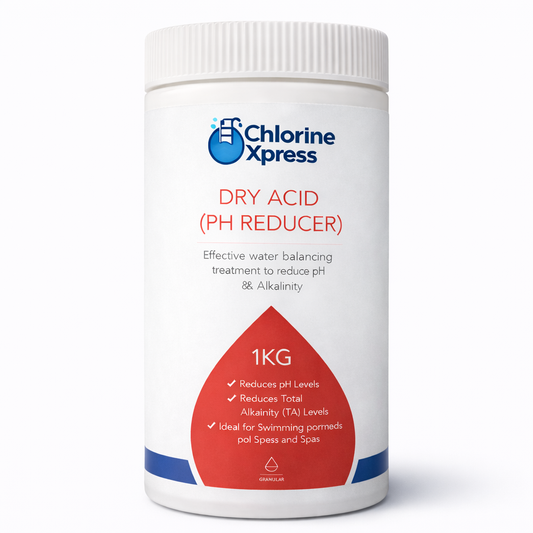 Dry Acid pH Reducer 1kg | Lowers pH & Alkalinity | Hot Tub & Pool Chemicals
