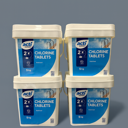 Acti Stabilised Chlorine Tablets 5kg Large 200g Tablet 4 PACK