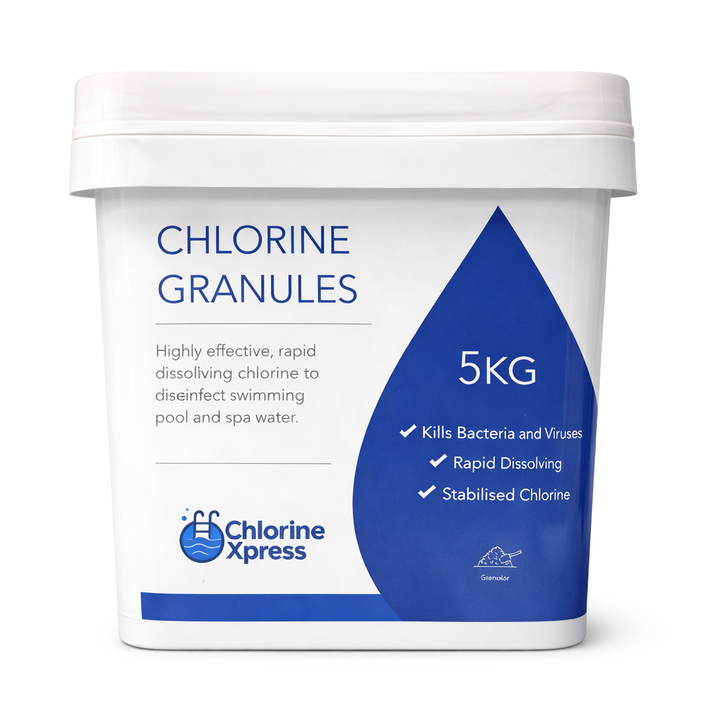 Chlorine Granules 5kg | Rapid Dissolving Pool, Spa & Hot Tub Sanitiser Chemicals