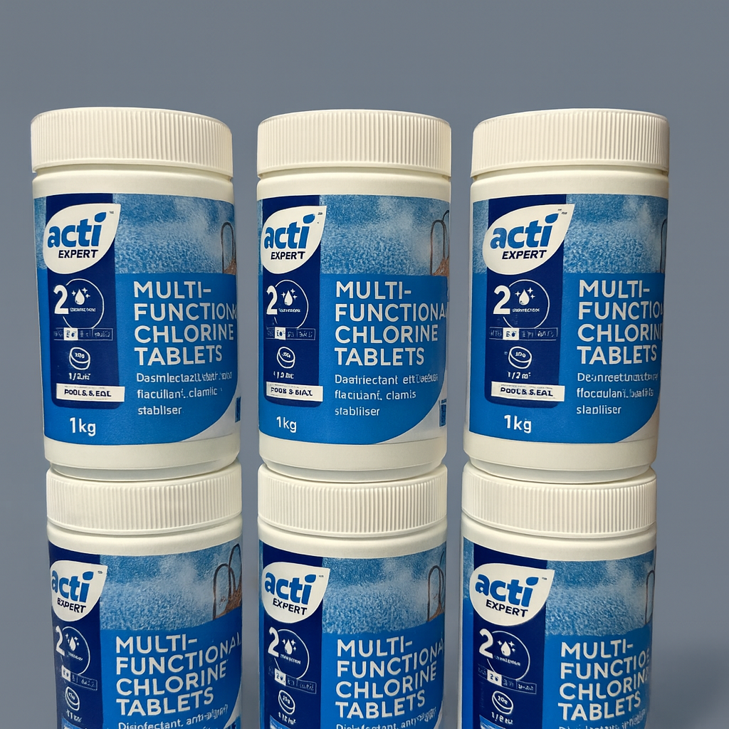 Acti Stabilised Chlorine Tablets 1kg Small 20g Tablets 6 PACK