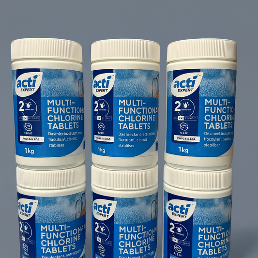 Acti Stabilised Chlorine Tablets 1kg Small 20g Tablets 6 PACK